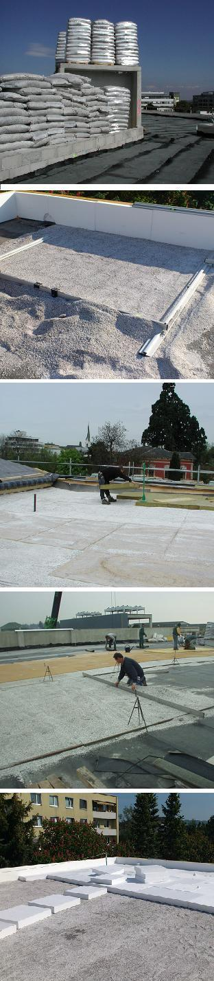 Technische Angaben Thermo-Roof Produktart: Bau-europerl Typ W4 ummantelt, wasserabweisend, kraftschlüssig & tragfähig Einsatzgebiet: Schüttgewicht: Einbau: tragende Gefälledämmung für Flachdach,