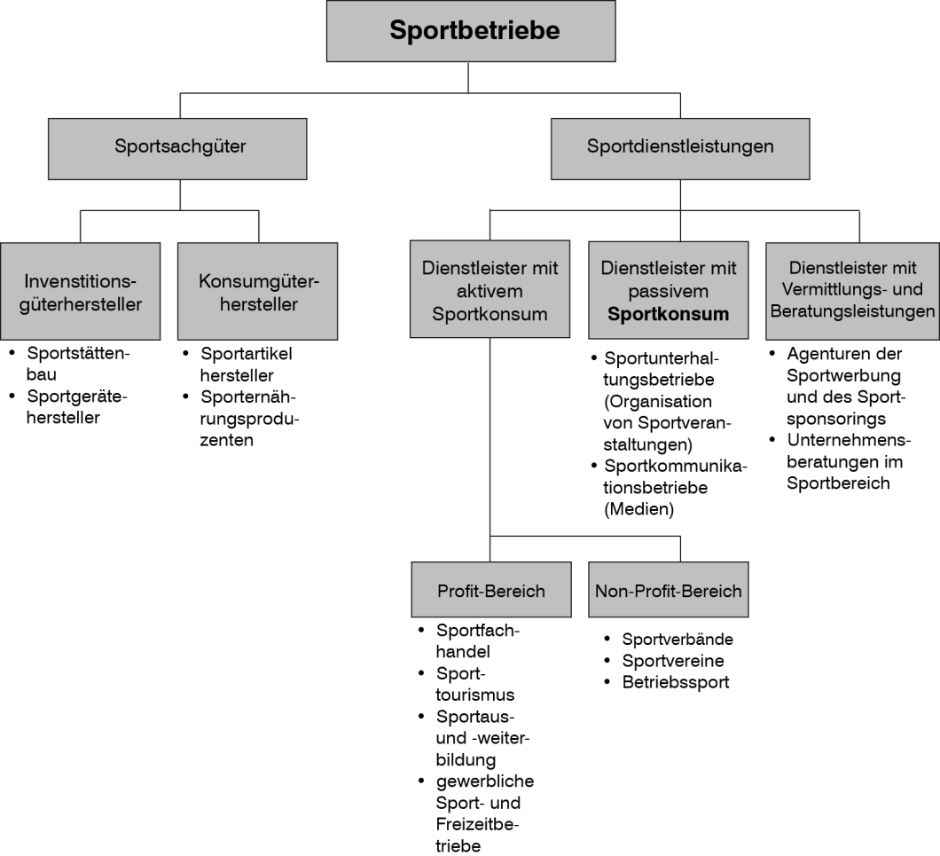 Abbildung 1: Typologie von Sportbetrieben (in Anlehnung an Woratschek/Beier 2001, S.