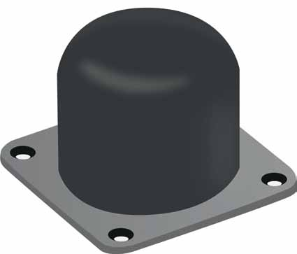 Gummi-Ansclagpuffer Rubber stop buffers Gummi- / Zellpuffer Gummi-Ansclagpuffer Rubber stop Buffer Gummi-Ansclagpuffer von transprotec sind durc ein- bzw. anvulkanisierte Stalplatten bzw.