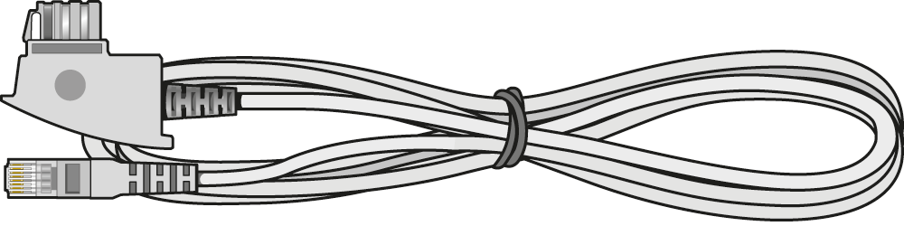 Kabel DSL-Kabel Abbildung Verwendung Das DSL-Kabel dient dem Anschluss der FRITZ!Box an einen DSL- Anschluss ohne Festnetzanschluss.