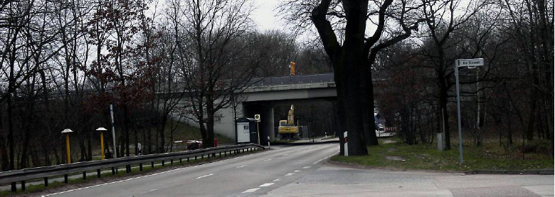 BW 87 die Schönerlinder Straße Abbruch südlicher Überbau Vollsperrung