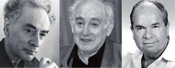 Verdrängte Felder Lev Landau (links) und Vitaly Ginzburg (Mitte) entwickelten 1950 eine phänomenologische Theorie der Supraleitung, mit deren Hilfe Alexei Abrikosov (rechts) die Existenz von