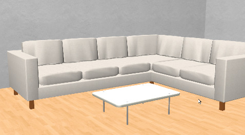 Handbuch Gebäudemodell mit Allplan IBD erstellen (Hochbau) 105 Das Layout der Möbel kann durch Auswahl der Zeichnungstypen an die jeweilige Planart angepasst werden.