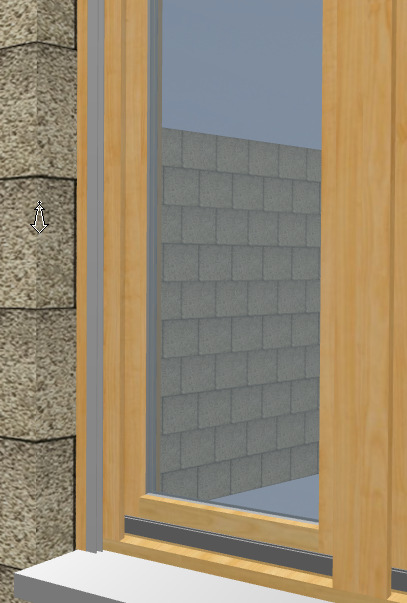 66 Fenster und Fenstertüren eingeben IBD Hochbau/Industriebau/Umbau Folgende Elemente sind in den Fensteröffnungen aus dem Assistenten enthalten: Fenstermakro (Makromodellierer) ggf.