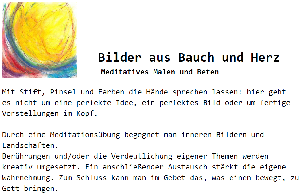 Bilder aus Bauch und Herz - Meditatives Malen und Beten Sabine Papenbrock aaresk@t-online.