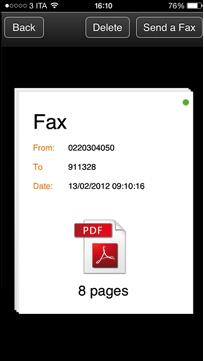 Klicken Sie auf Faxausgang, um eine Liste aller gesendeten Dokumente anzuzeigen. Zur Betrachtung ist ein Dokument-Viewer verfügbar. 7.