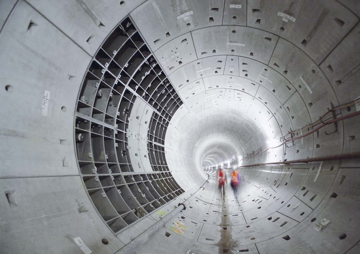 zement fürs leben 23 Hier steckt unser Zement drin: Tunnelinnenschalen mit Tübbings bei einer U-Bahntrasse in Rotterdam (Bildnachweis: Rekers Betonwerk GmbH & Co.