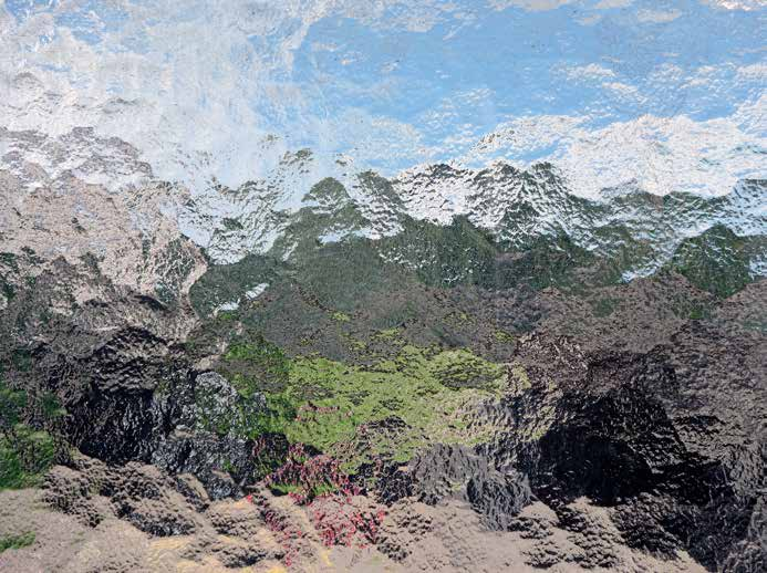 Es könnten Berge sein 2016 Digitaldruck mit UV aushärtender Tinte auf Glas 120 x 160 cm