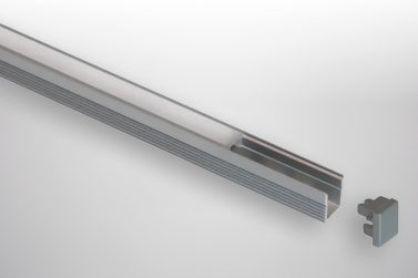 Mini Line PROFILE Profile: nodized aluminium E6EV1 Profile length: 2500mm Cover: PMM white satinato Profile length: 2500mm ssembly: Under cabinet, niches and with bracket as