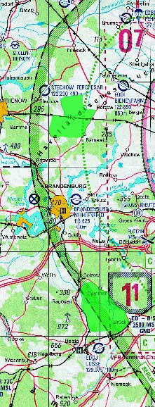 Naturschutzgebiet Havelländisches Luch Luftfahrer eine Lücke, da in den einschlägigen ICAO-Luftfahrerkarten 1:500.