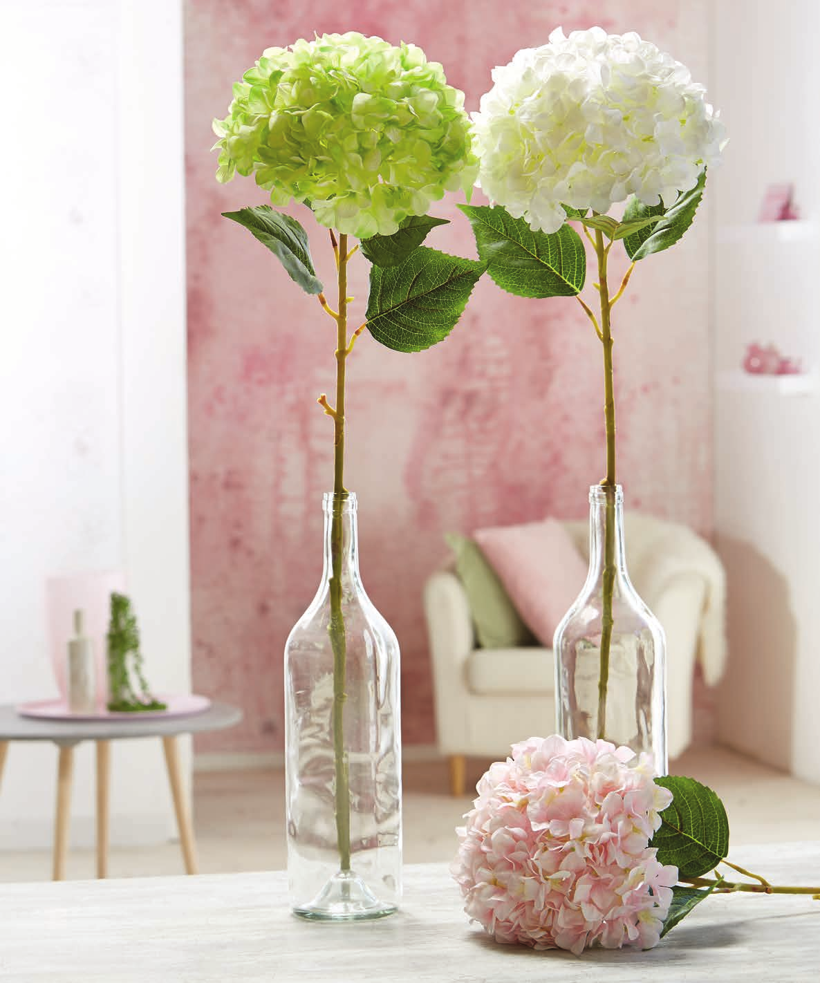 12, 99 XXL-Hortensienblüte Blüte: weiß, grün oder rosa Länge ca.