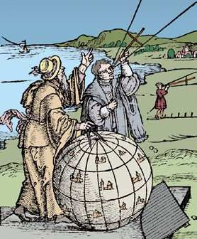 48 80 Vor dem Teleskop Im Mittelalter war der Jakobsstab, dessen Wurzeln bis Ptolemäus zurückreichen, wichtiges Werkzeug der Astronomen.