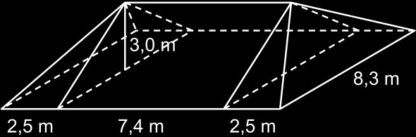 Lösung zu Station 6 a) Um ein Modell des Dachs herstellen zu können, müssen die Maße der Dachflächen ermittelt werden.
