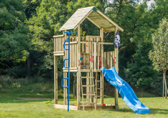 Spielgeräte Spielturm Herkules Bausatz aus Kantholz 9 x 9 cm, Podesthöhe ca. 145 cm, Plattform 130x130 cm, inkl.