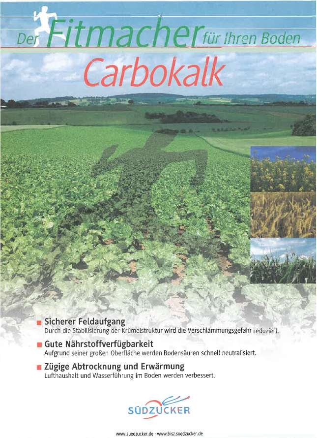 Carbokalk Kalkdüngung Nährstoff für die Pflanzen Stabilisiert die Böden -
