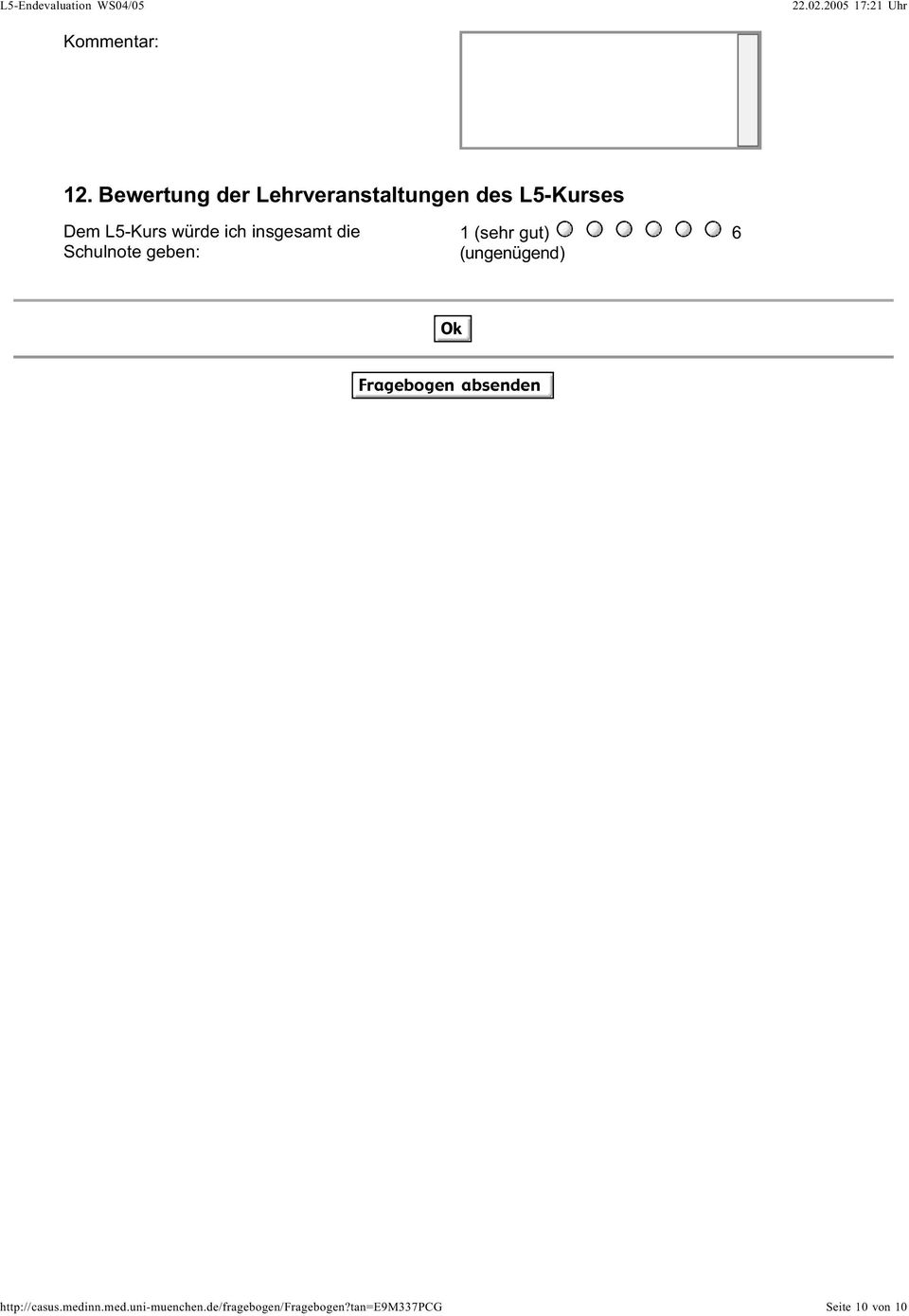 Dem L5-Kurs würde ich insgesamt die