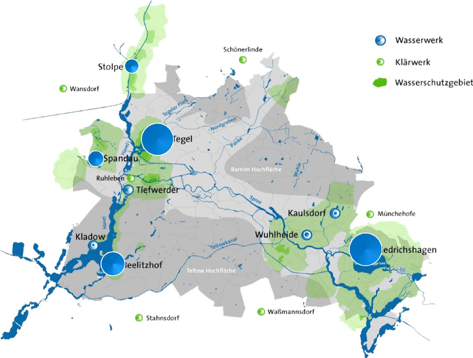 Trinkwasserverteilung mittlere Förderung Normalbetrieb - 2013 [Maßstab: 100.