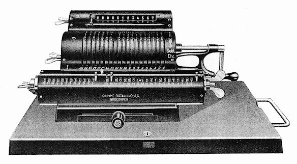 Brunsviga Modelle bis 1920 12 Trinks- Triplex R MDIIR (12 + 8) x 20 x (12+12), gebaut ab 1917 (Lit. 1) oder 1921 (Lit.