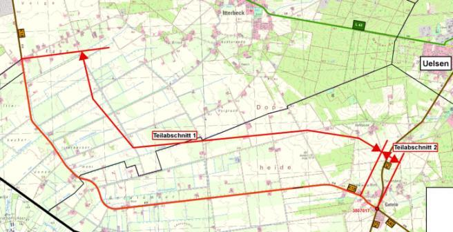 PGV Schutzstreifen außerorts Phase I 26 Reserve Landkreis Grafschaft Bentheim Straße K18 Streckenkürzel NOH1 Streckenlänge (in m) 9.