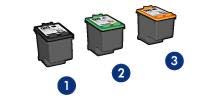 Kapitel 3 Tintenpatronen Mit dem Drucker können drei verschiedene Tintenpatronen verwendet werden.