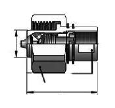 Stecker Serie SK-HK Stecker Kompatibel mit der ROFLEX Schraubkupplung Baumaschinen (Hammereinsatz), Fahrzeugbau Verschraubungsverriegelung. Kuppeln und Entkuppeln durch Verschrauben.