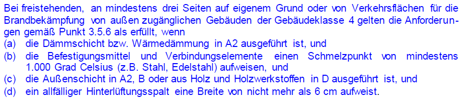 Deckenübergreifender Außenwandstreifen (GK5) Bei Wohngebäuden nicht mehr erforderlich Fassaden OIB-Richtlinie 2 vorgehängte hinterlüftete, belüftete oder nicht hinterlüftete