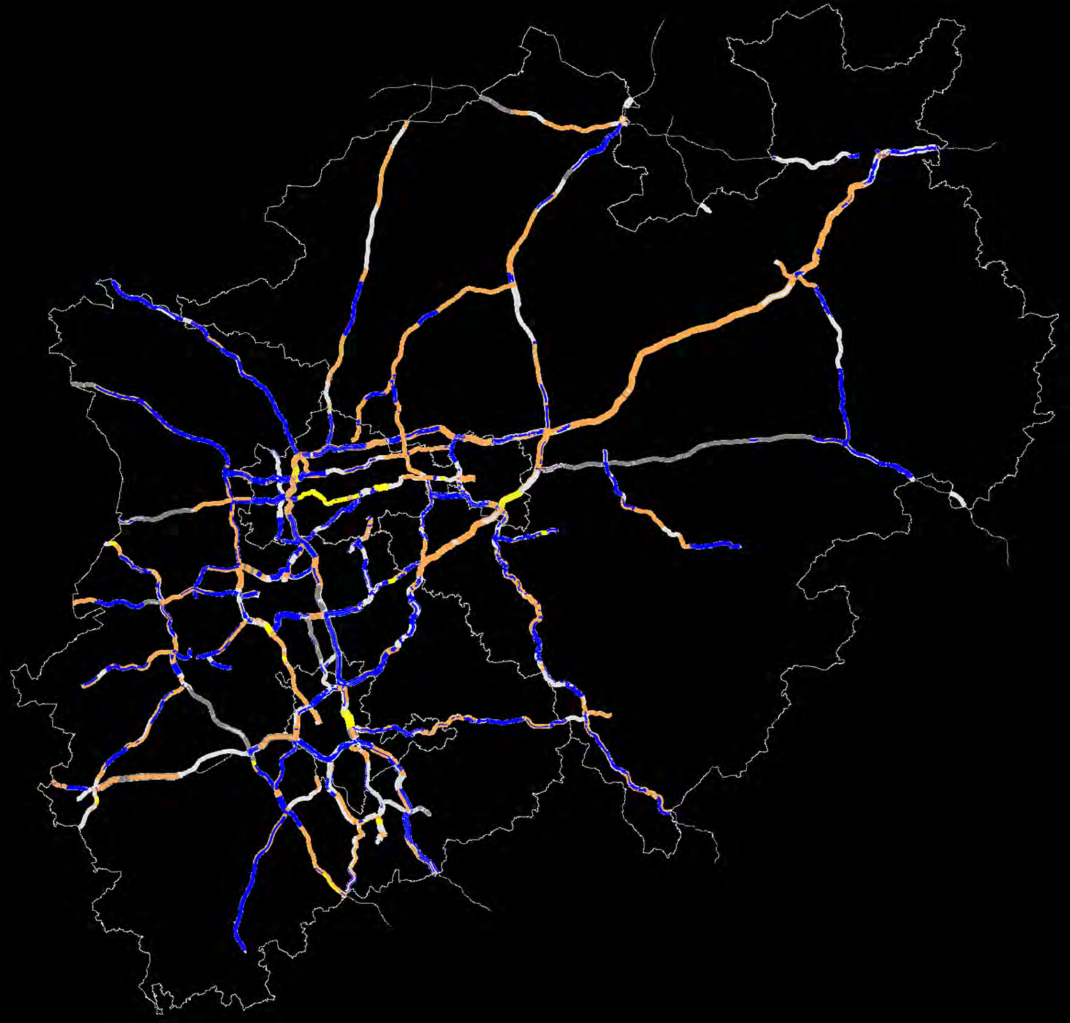 DS BAB Abbildung 5: Karte der Hauptbauweisen auf Bundesautobahnen (nur Betriebsstrecken, ohne Seitenstreifen) Gussasphalt