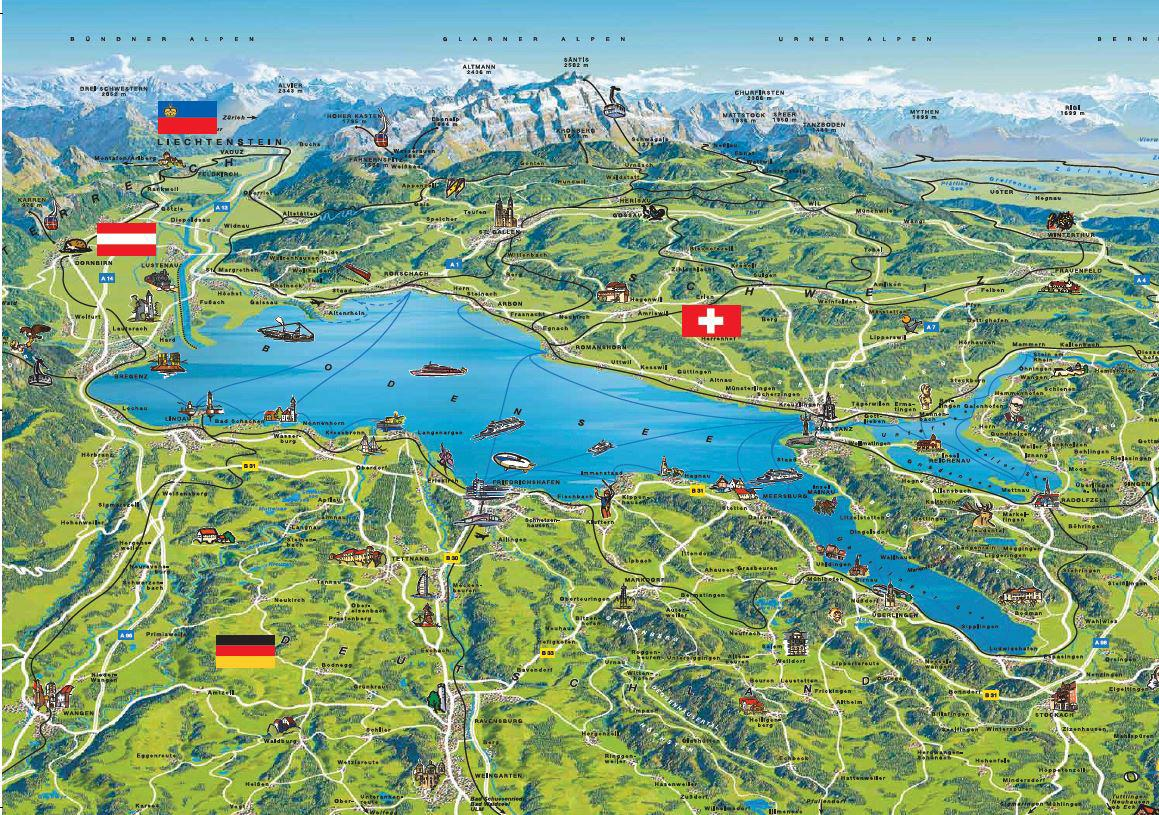 bodensee tourismus karte Tourismusmonitoring Bodensee 2016 Auswertung Kalenderjahr 2015 