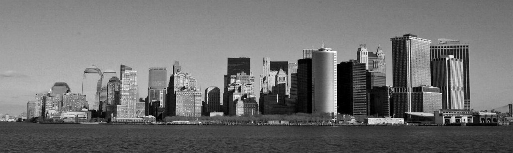 Skyline von Manhattan, NY, USA Semi-Skylines und Skyline