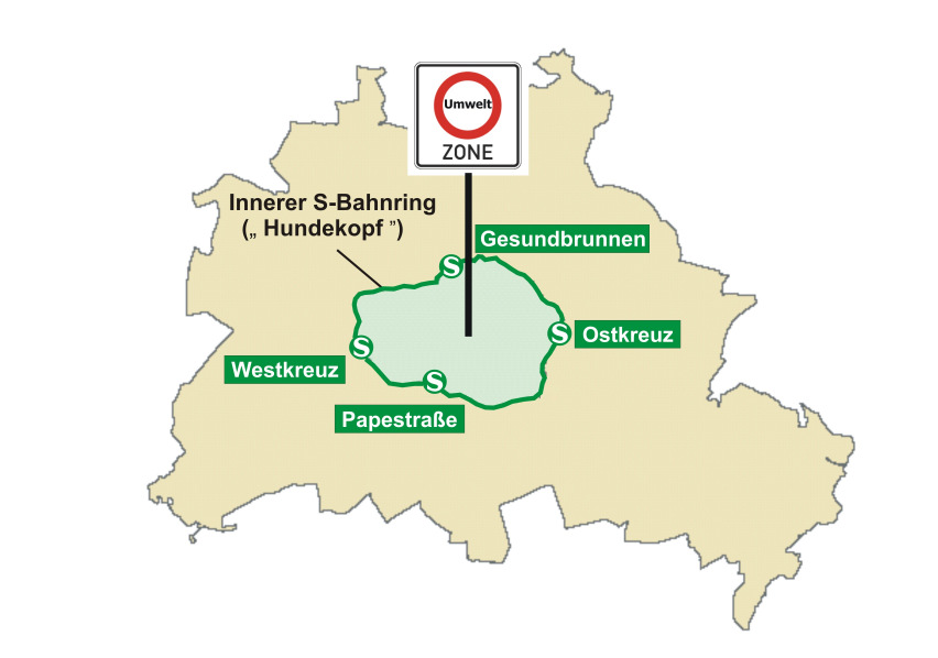 Umweltzone Berlin seit 1.1.2008 mind.