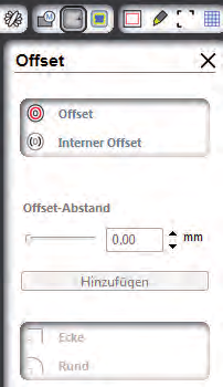 5 Ihr Motiv ist nun freigestellt. 6 Für den späteren Konturenschnitt legen Sie jetzt im Offset-Fenster eine Schneidelinie an. Klicken Sie hierfür auf Ihr Motiv und anschließend auf Offset.