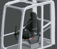 Maximale Sicherheit Safe SpaceCab -Fahrerhaus Die neue, speziell für Hydraulikbagger entwickelte Kabine schützt den Fahrer jetzt noch besser.