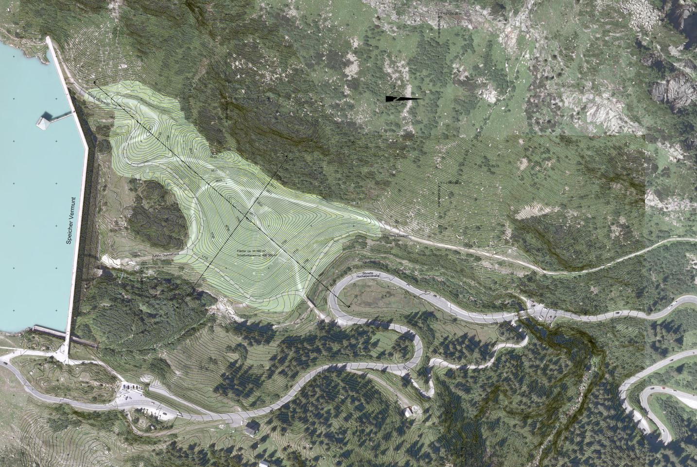 Abbildung 19: Deponie Sperrenvorland Silvretta (D2) (siehe Beilage 9.