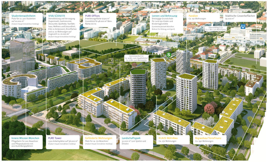 Ein neues, attraktives Wohngebiet entsteht rund um dem Tower Studentenwohnheim Platz für ca.