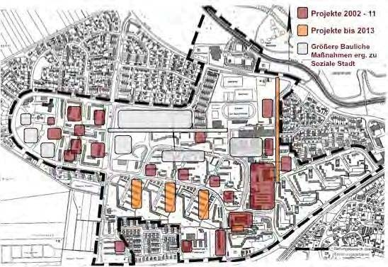 SZ-Lebenstedt: City Maßnahmen mit Priorität: Qualitative Aufwertung der Fußgängerzonen, der öffentlichen Plätze und der Grün- und Aufenthaltsbereiche Erweiterung des Angebotes Wochenmarkt