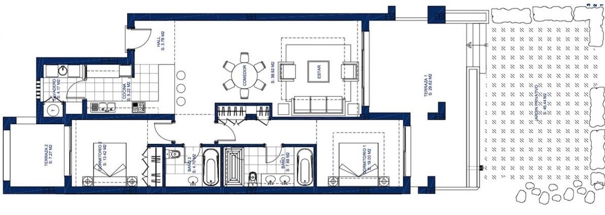 Ref. 16052-C Seite - 6 - /11 Apartment mit Garten UND Meerblick 120 m² Wfl. plus 35 m² Terrasse, überdacht plus 45 m² Garten Kaufpreis ab 346.