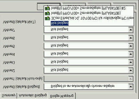 Network Adapter Settings: