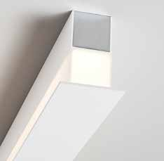 LED Lichtprofil aus stranggepresstem Aluminium Oberfläche eloxiert, weiß oder schwarz pulverbeschichtet Energieeffiziente LEDs mit hoher Farbwiedergabe Für Decken- und Wandmontage geeignet Kubische