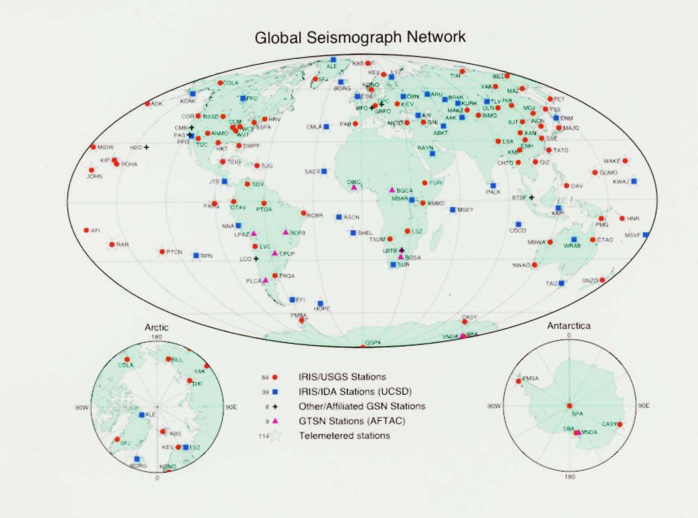 Stationsnetz des Global Seismographic Network Quelle: