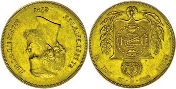 Bolivien 1401P 1849, 2 1/2 Francs, Leopold I., großer Kopf, KM 12, kl. Rf., ss........................................................ ss 100, 1402P 1871, 20 Fr. Gold, Leopold II., ss-vz.