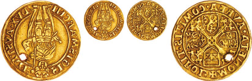 Römisch-Deutsches Reich GOLDSCHATZ VON BONN-BEUEL Bei den folgenden 32 Losen handelt es sich um ca. die Hälfte eines Goldmünzenfundes, der am 05.01.