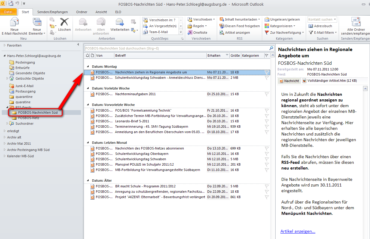 Kurzanleitung für das Mailprogramm Outlook Aus dem Firefox heraus Jetzt abonnieren wählen.