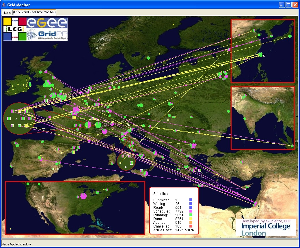 Daten- und Informationsfluss World-wide LHC Computing Grid EGEE Grid (Europa) u.