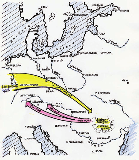 Pruden Im 12. Jahrhundert folgten deutsche Siedler dem Ruf des ungarischen Königs Geisa II. nach Siebenbürgen.