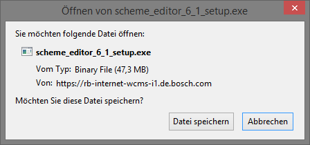 Installationsbeschreibung Scheme Editor 6.1 4 2 Scheme Editor 6.1 herunterladen Den Scheme Editor können Sie von der Produktseite http://www.boschrexroth.