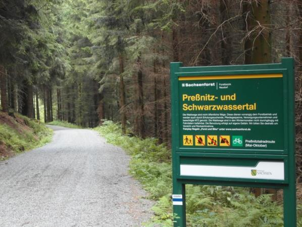 Radwege Beschilderung am Zschopautalradweg