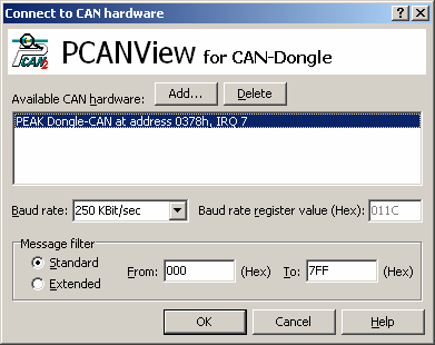 2 Verwendung des PEAK-Dongles 2.1 Installation des PEAK-Dongles auf dem Rechner Zur Installation wird der CAN-Dongle auf die Parallele Schnittstelle des Rechners gesteckt.