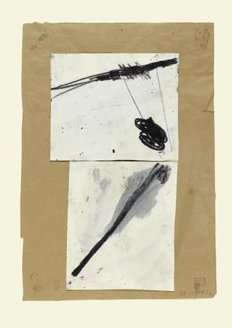 Ohne Titel, 1976 Oel auf Papier, 59,5 x 42 cm Ohne