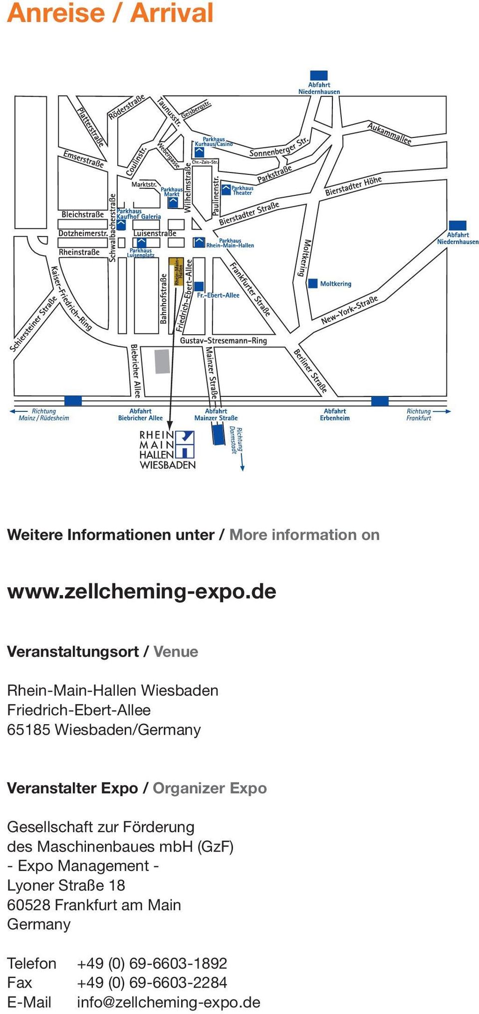 Veranstalter Expo / Organizer Expo Gesellschaft zur Förderung des Maschinenbaues mbh (GzF) - Expo Management