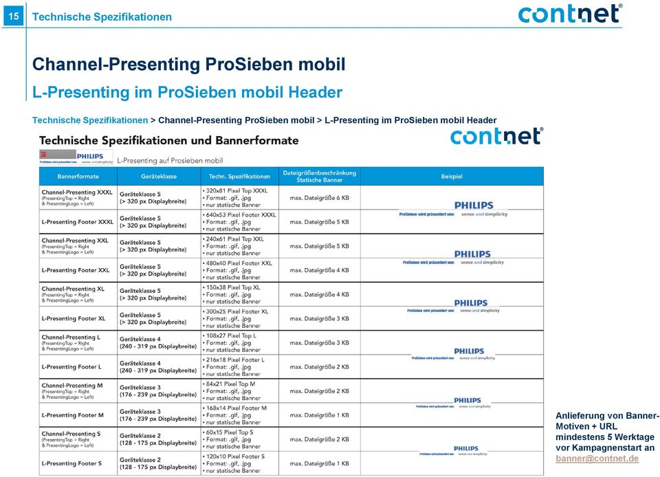 Channel-Presenting ProSieben mobil > L-Presenting im ProSieben mobil Header